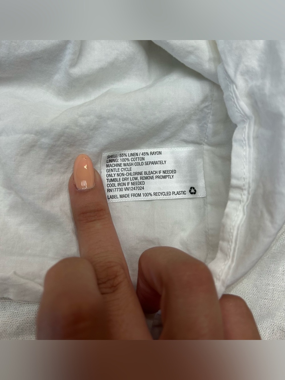 Universal Thread White Linen V-Neck Babydoll dress - Picture 5 of 7